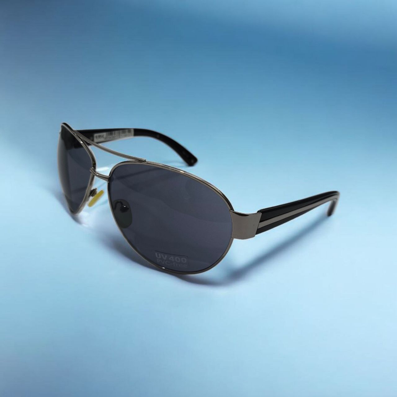 eyenake sport pilot p51 gunmetal عینک آفتابی اسپرت خلبانی P 51 فریم فلزی دودی با عدسی مشکی و محافظ UV400