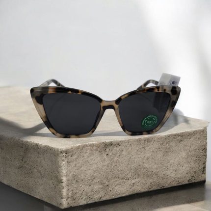 عینک آفتابی زنانه گربه ای T 909 فریم طرح پلنگی و عدسی تیره UV400