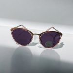 عینک آفتابی زنانه گرد رزگلد بنفش