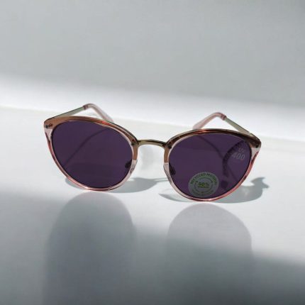 عینک آفتابی زنانه گرد رزگلد بنفش